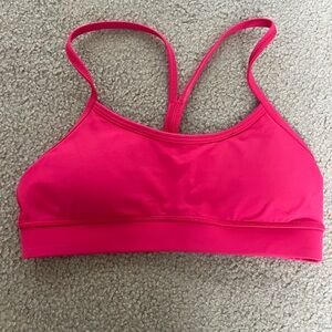 Lululemon hot pink flow y bra size 2